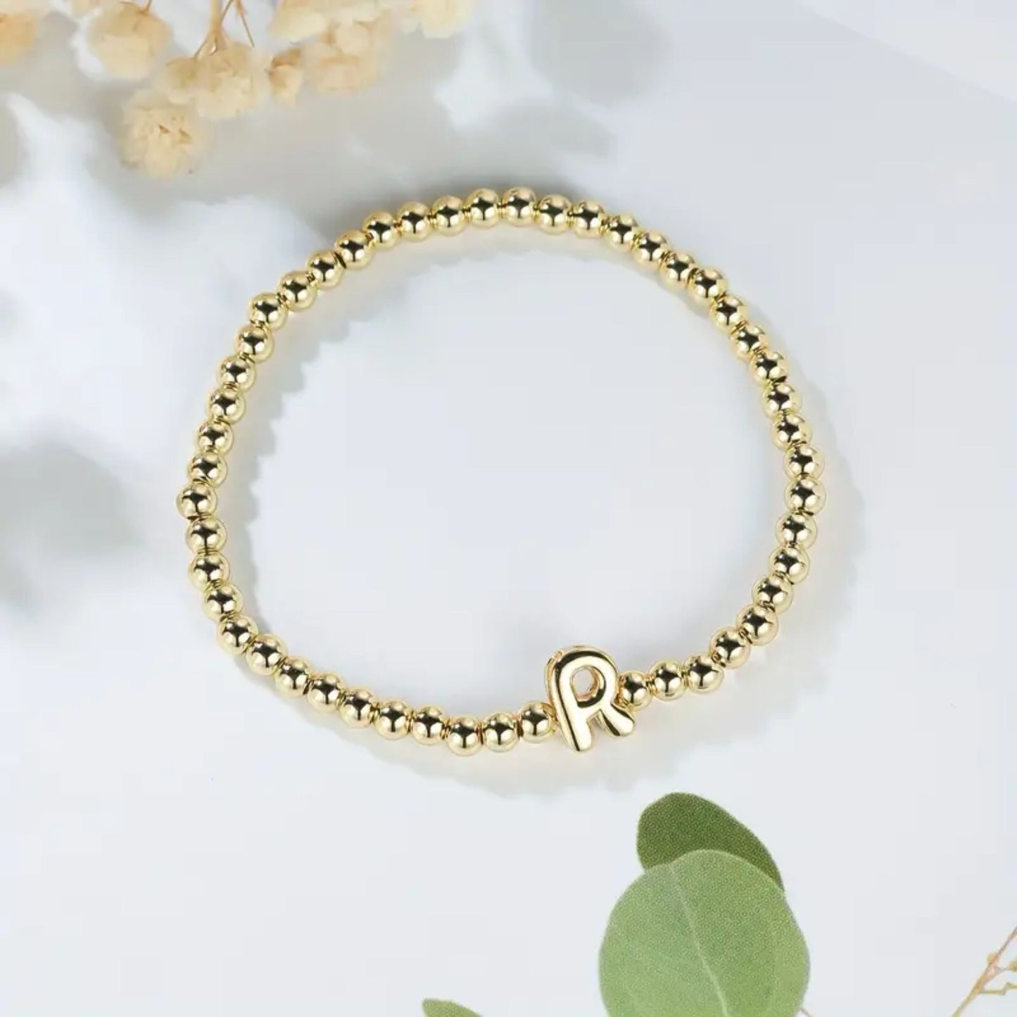 Golden Bubble Letter Bracelet