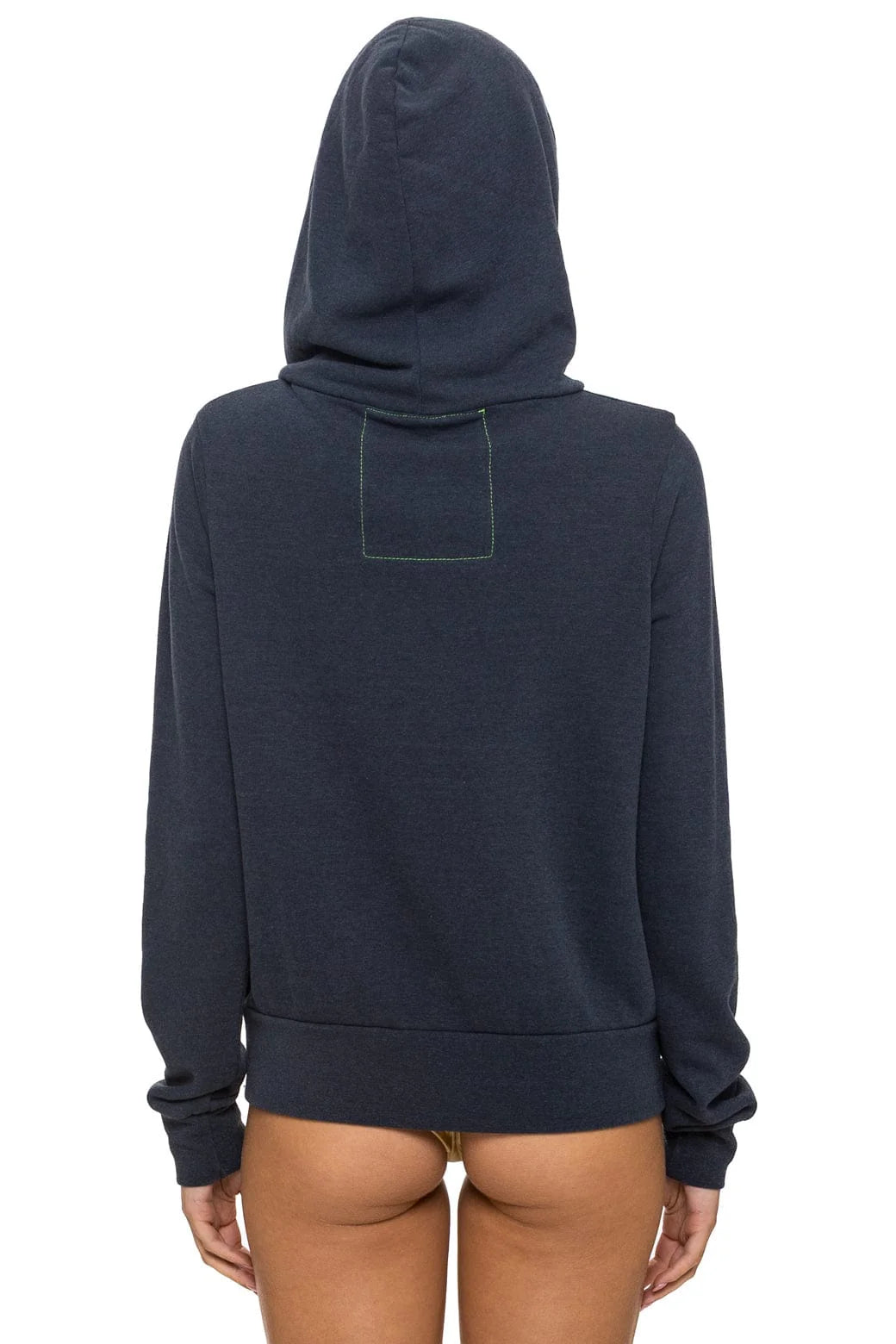Aviator Nation Adult Mountain Stitch Chevron 4 Zip Hoodie - Charcoal