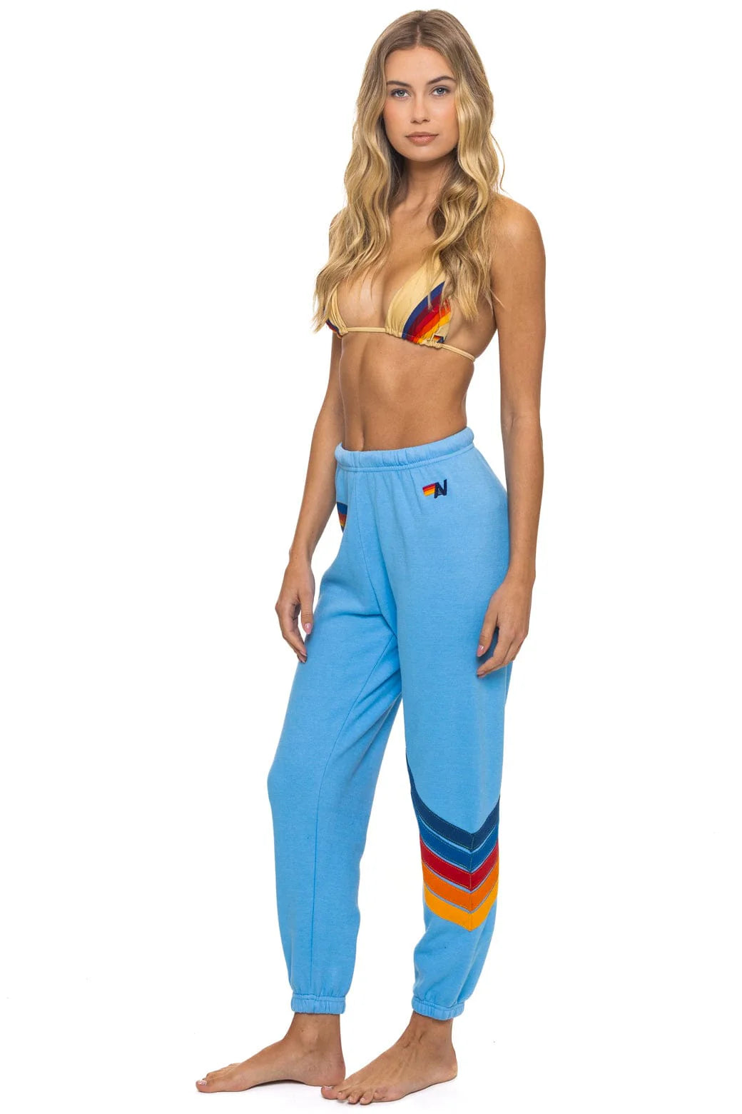 Aviator Nation Women's All Seasons Circle Chevron Sweatpants - Sky