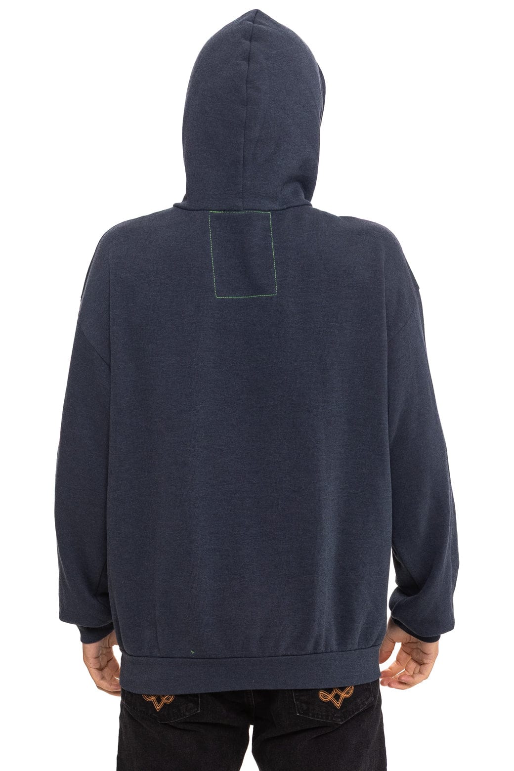 Aviator Nation Adult Mountain Stitch Chevron Pullover Hoodie Relaxed - Charcoal