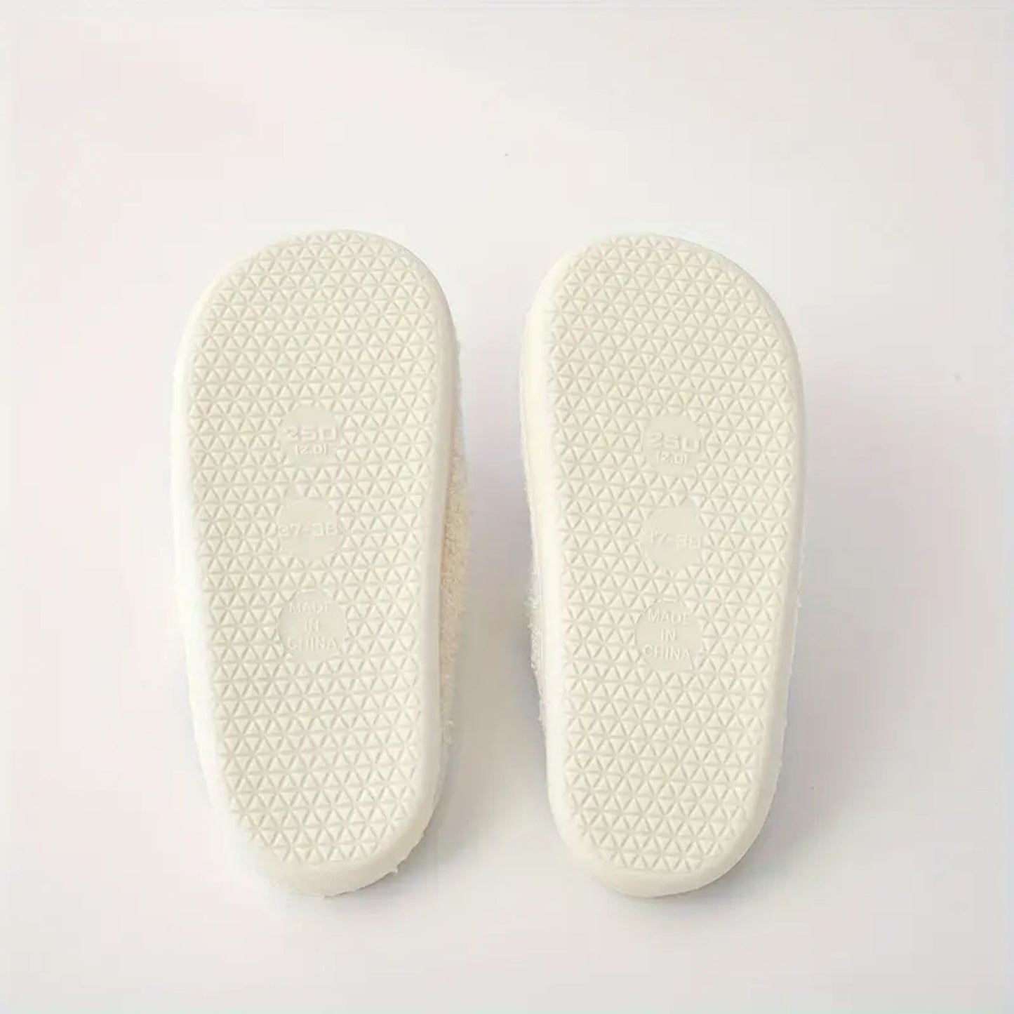 Happy Face Fuzzy Memory Foam Slippers - Lavender