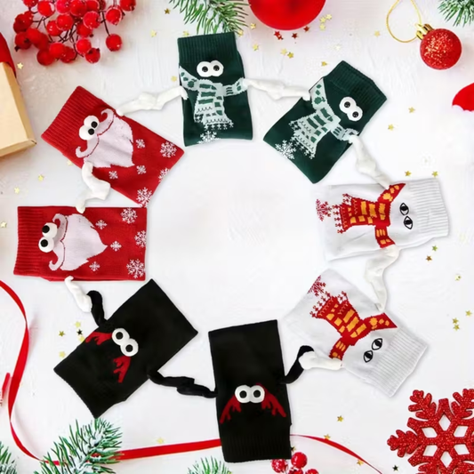 Happy Holidays Magnetic Friendship Crew Socks