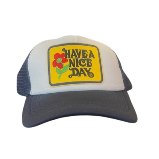 Have a Nice Day Snapback Hat - Navy / White