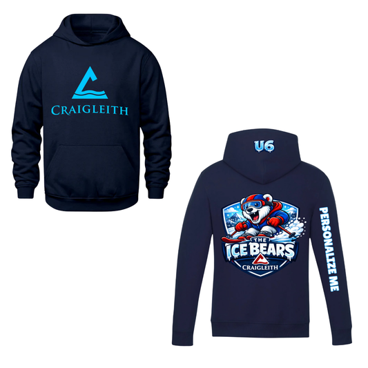 Craigleith U6 Ice Bears Hooded Sweatshirt - Navy