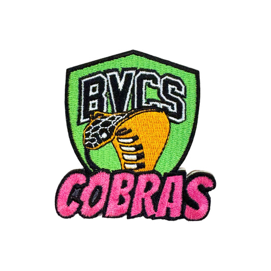 Iron on Patch - BVCS Cobras Neon Patch ( 2.5" x 2.75")
