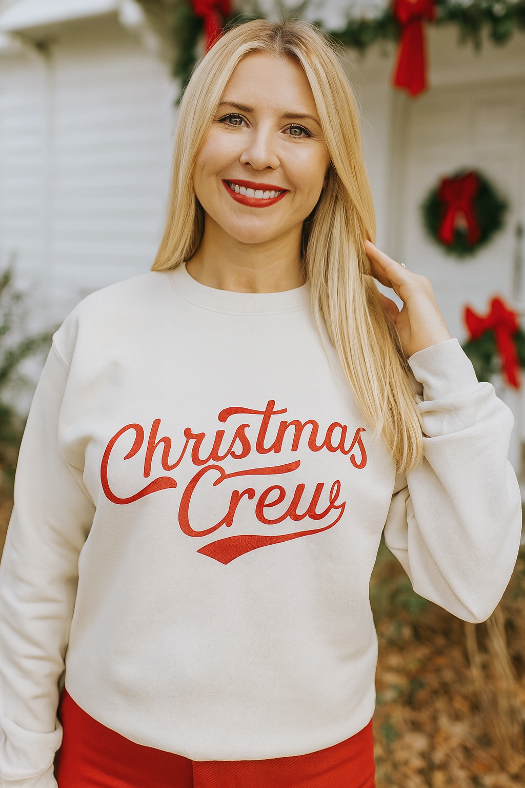 Christmas Crew Crewneck Sweatshirt - Ivory