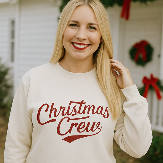 Christmas Crew Crewneck Sweatshirt - Ivory