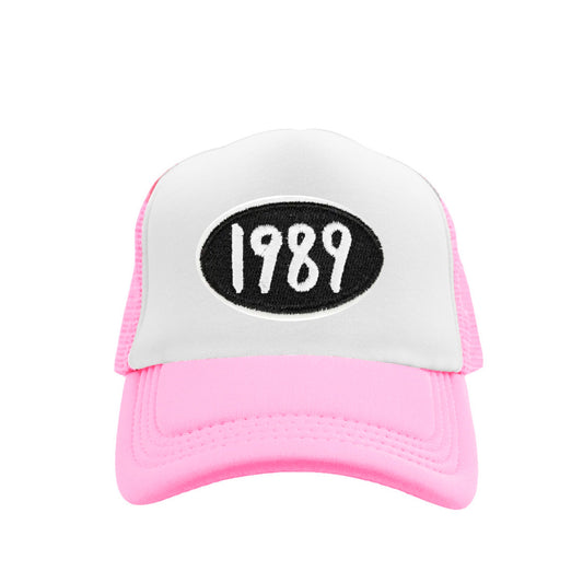 1989 Snapback Hat - Ballet Pink / White