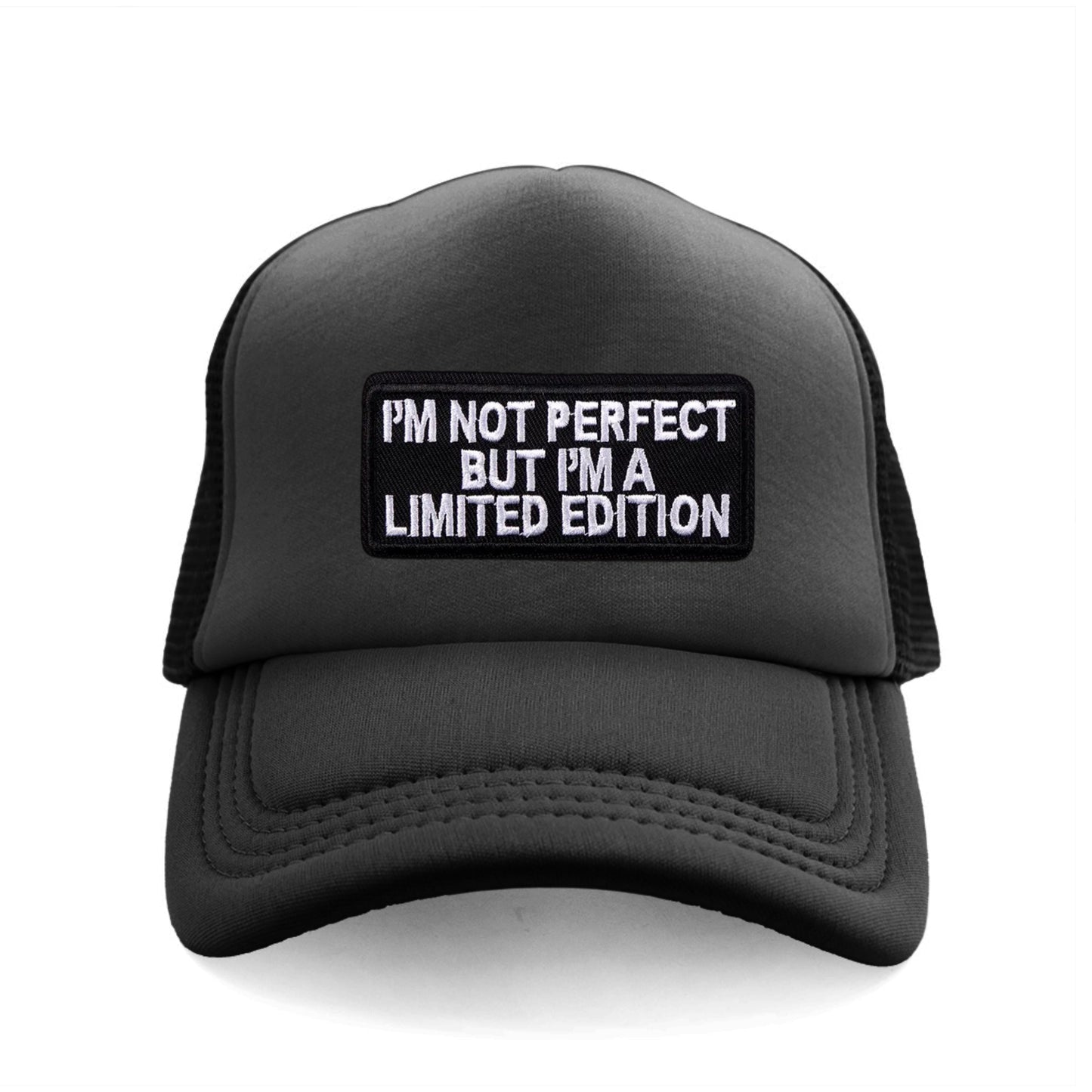 I'm Not Perfect  Snapback Hat - Black / Black