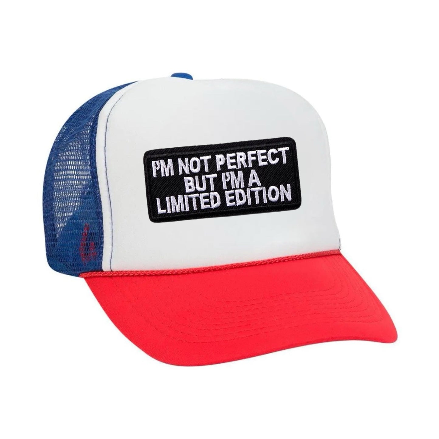 I'm Not Perfect  Snapback Hat - Red / White / Blue