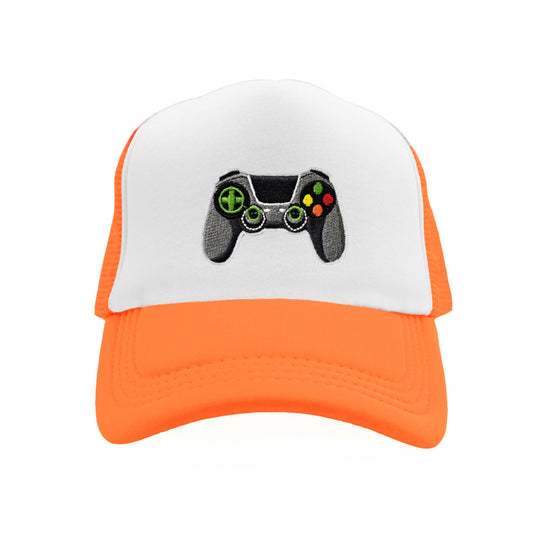 Ready, Player 1  Snapback Hat - Orange / White