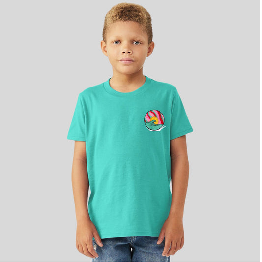 Surf's Up Youth Unisex Short Sleeve Tee - Teal