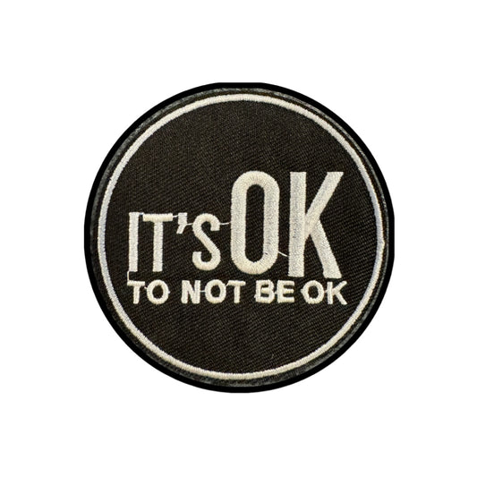 Iron on Patch - It's OK to not be ok (7.0 cm x 7.0 cm)