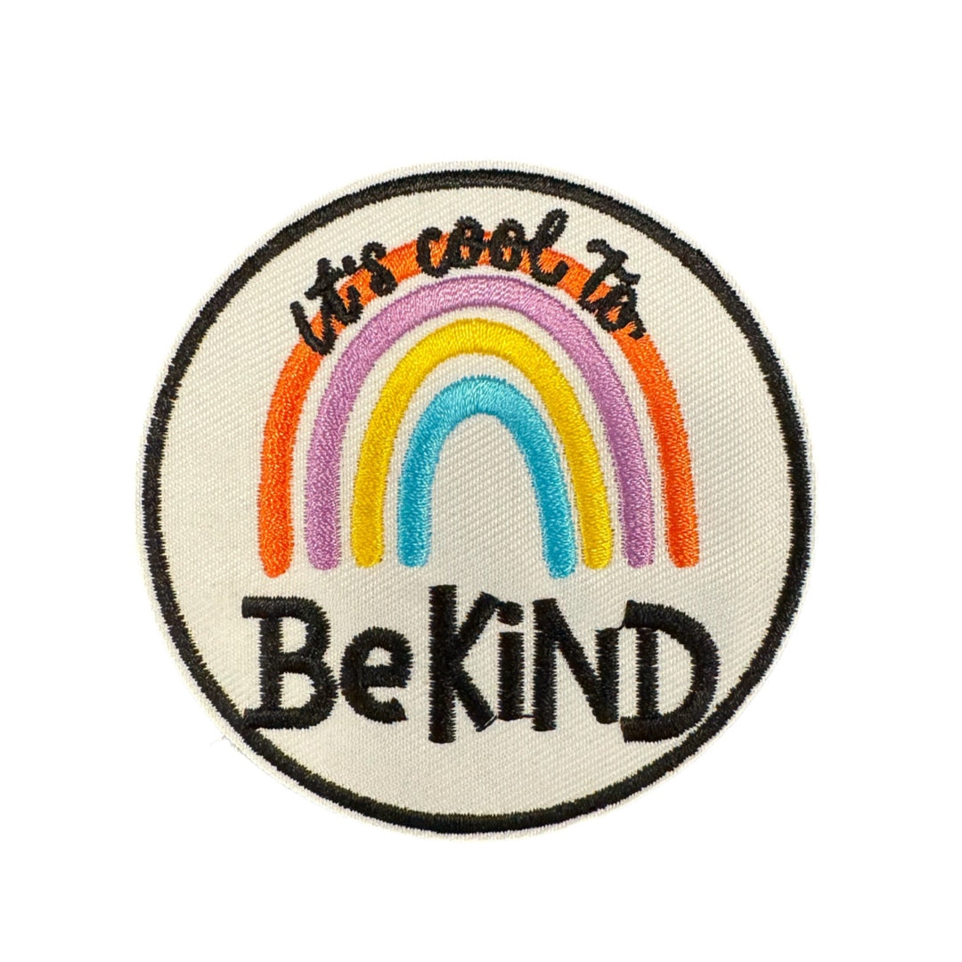 Iron on Patch - It's Cool to be Kind (7.6 cm x 7.6 cm)