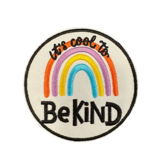 Iron on Patch - It's Cool to be Kind (7.6 cm x 7.6 cm)