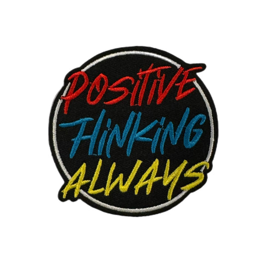 Iron on Patch - Positive Thinking Always (7.5 cm x 7.5 cm)