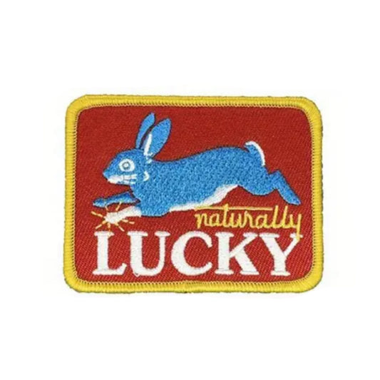 Iron on Patch - Naturally Lucky (7.7 cm x 6.0 cm)