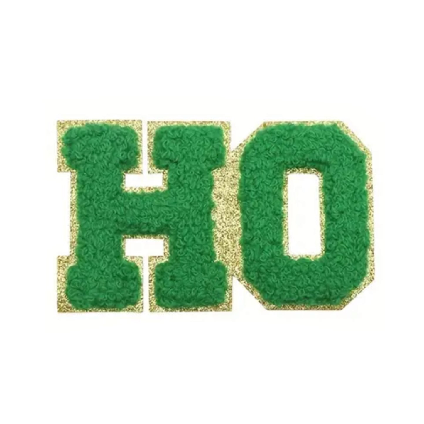 Iron on Patch - Green / Gold HO (9.8 cm x 6.0 cm)