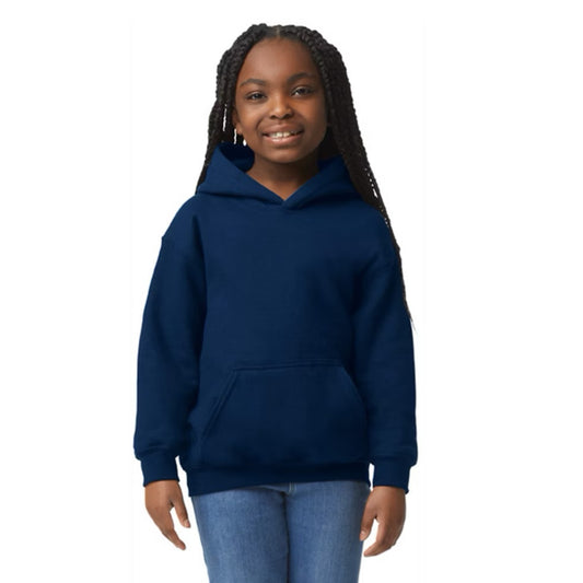 Youth Hooded Sweatshirt - Navy