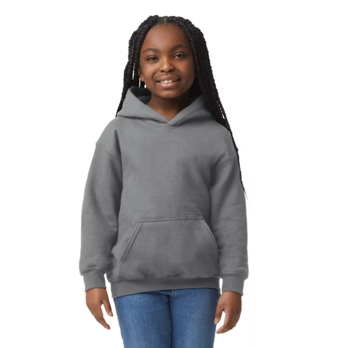 Youth Hooded Sweatshirt - Graphite Heather