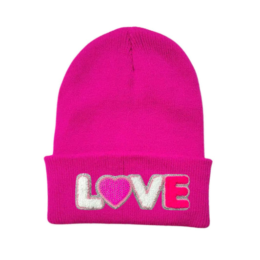 Sparkly Love - Fuchsia Beanie Hat