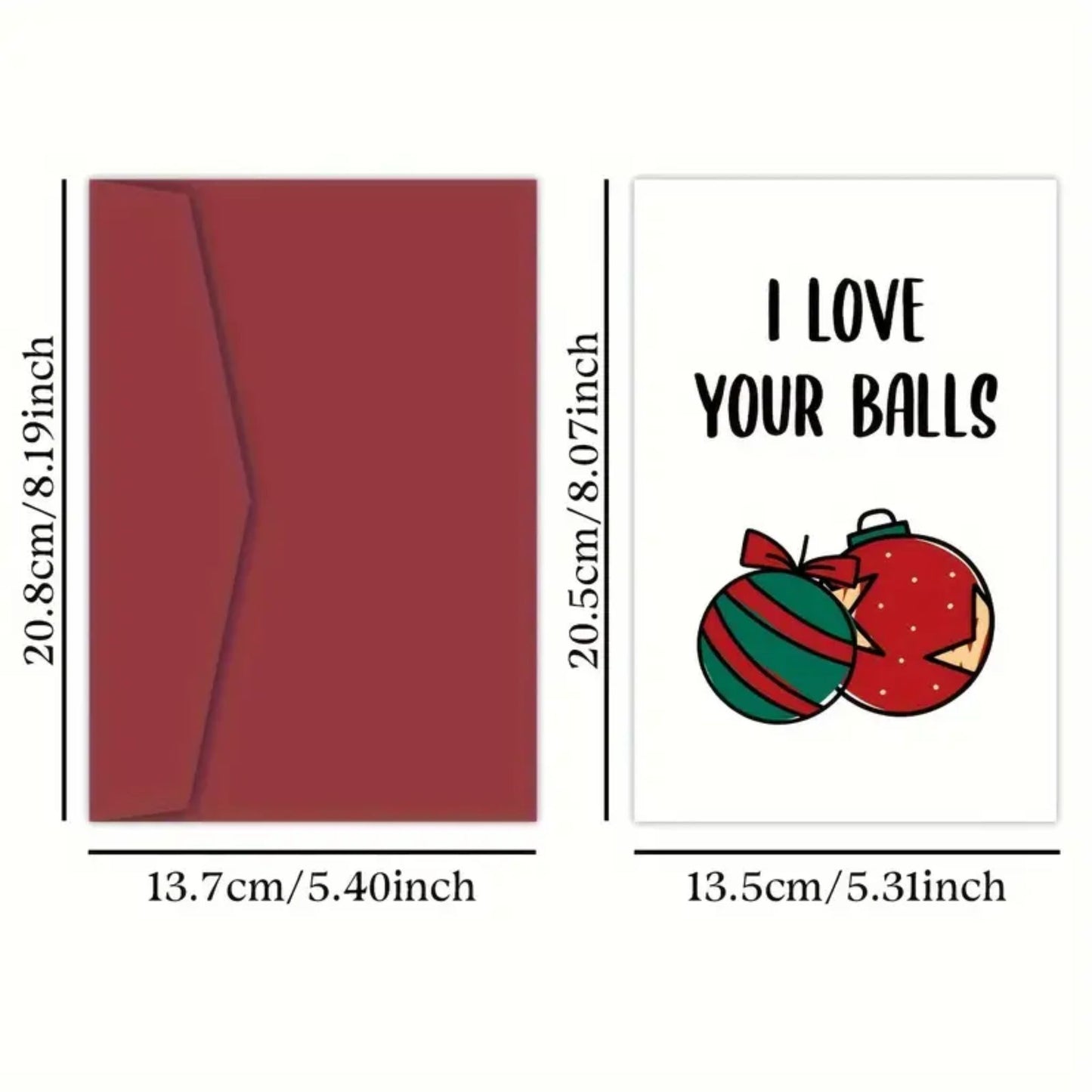 I Love Your Balls Holiday Card