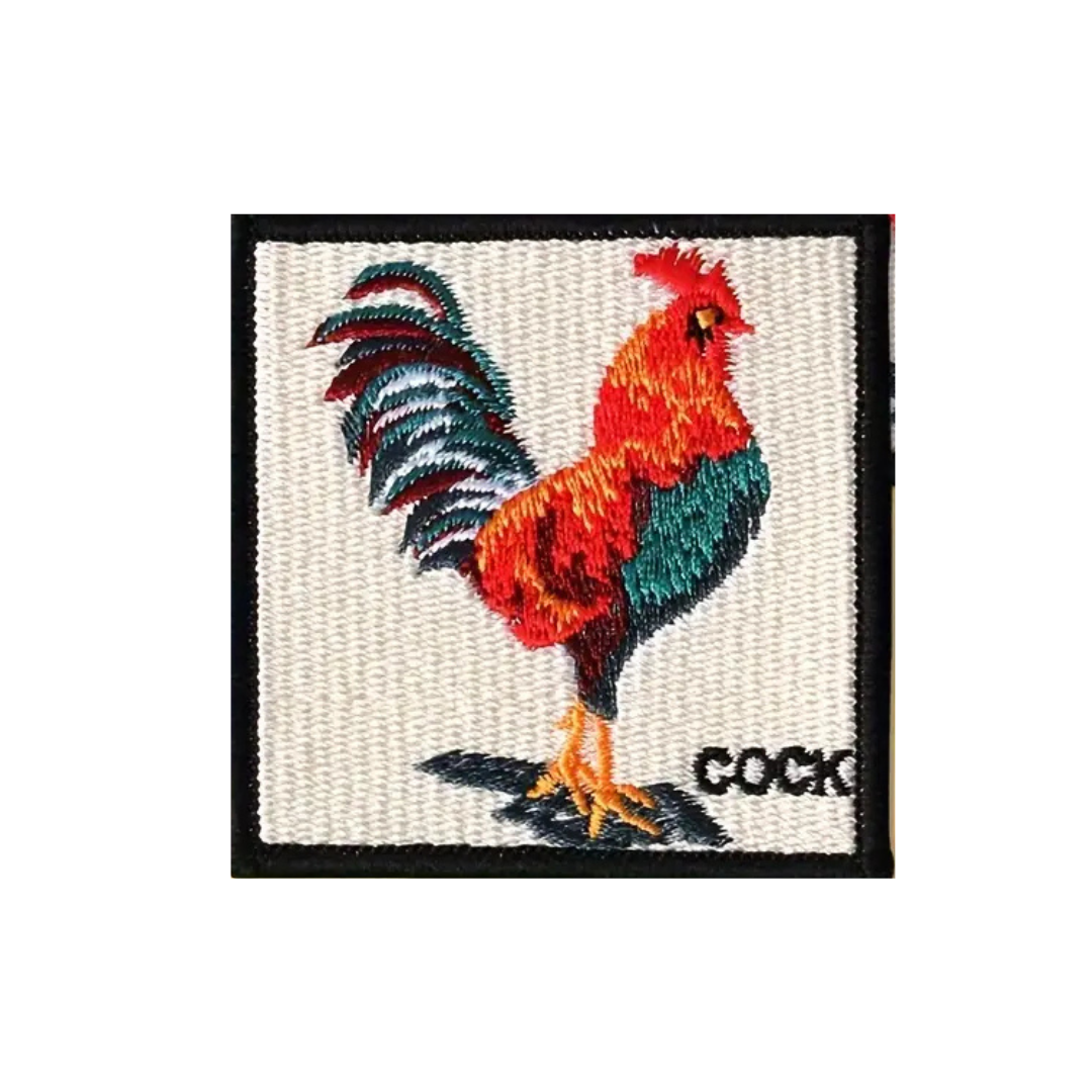 Iron on Patch - Cock (6.5 cm x 6.5 cm)