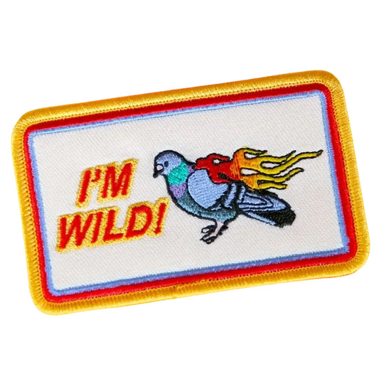 Iron on Patch - I'm Wild! (8.89 cm x 5.08 cm)