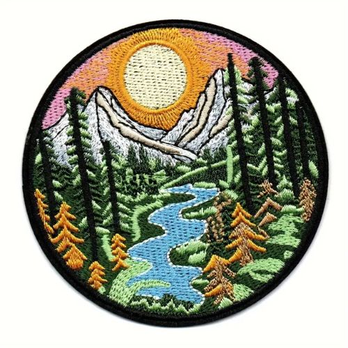 Iron on Patch - Mount Happy Valley (8.9 cm x 8.9 cm)