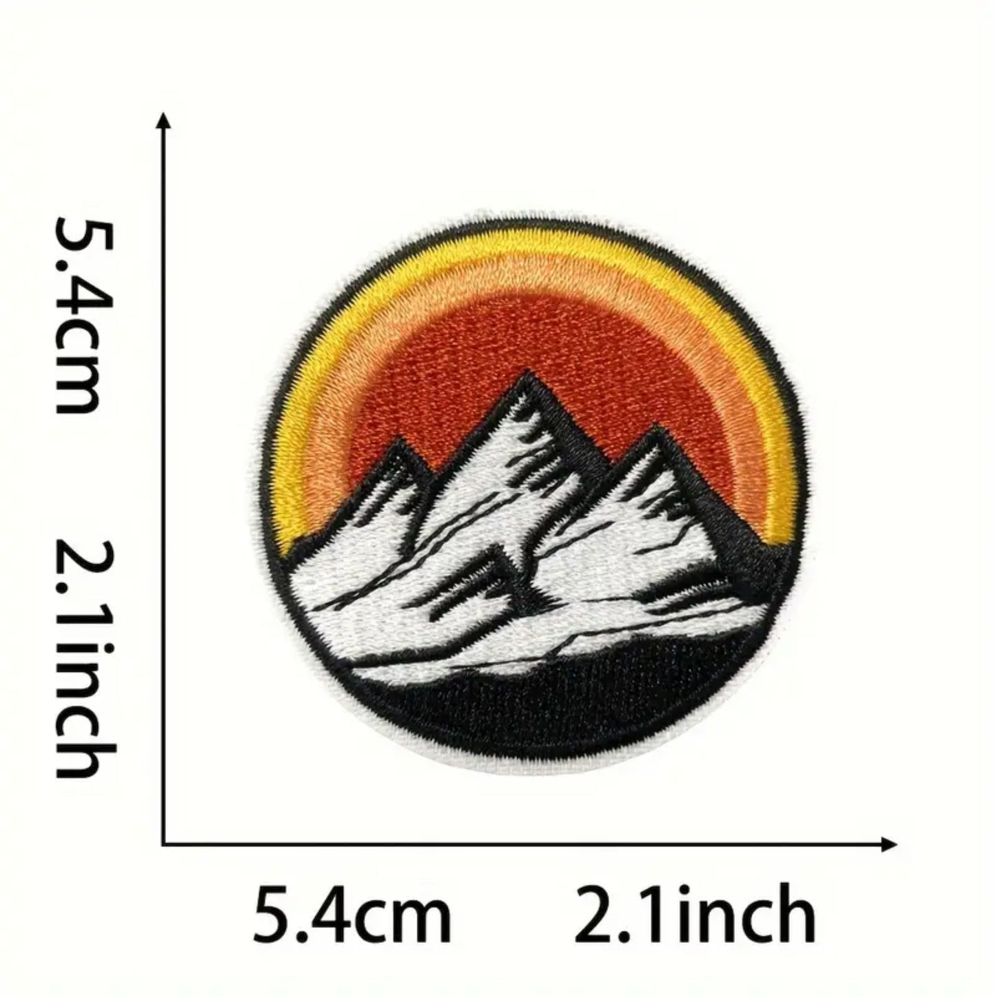 Iron on Patch - Mountain Mornings (5.4 cm x 5.4 cm)