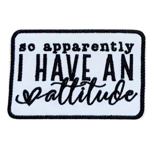 Iron on Patch - So Apparently (7.7 cm x 5 cm)