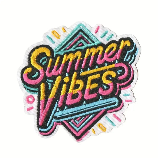 Iron on Patch - Summer Vibes (8.2 cm x 8 cm)