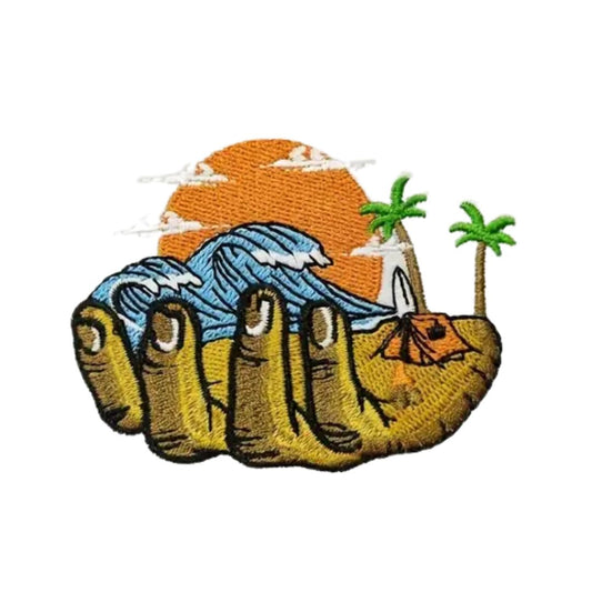 Iron on Patch - Surf Hand (6.4 cm x 8.7 cm)