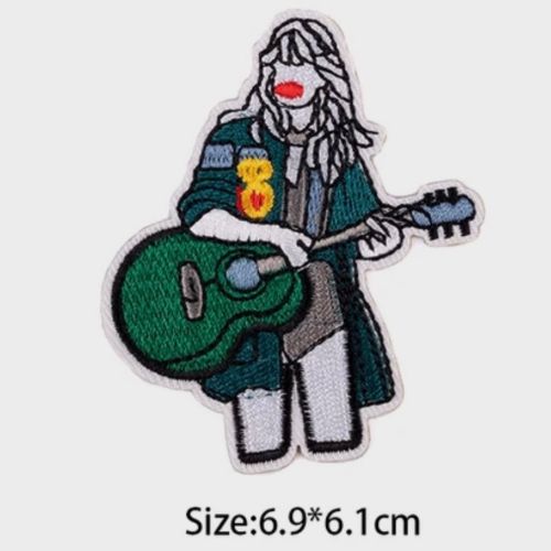 Iron on Patch - Taylor Swift Reputation Jacket & Guitar (6.9 cm x 6.1 cm)