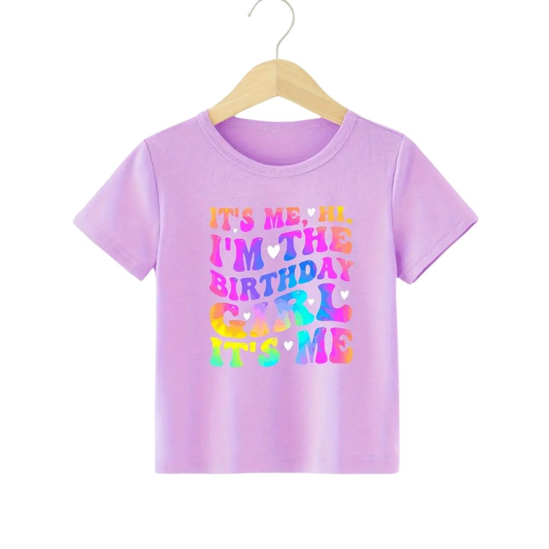 It's Me Hi I'm The Birthday Girl T-Shirt - Lilac