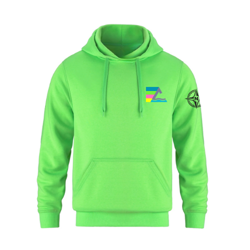 U12 Craigleith Kranjska Gora North Hooded Sweatshirt - Neon Green