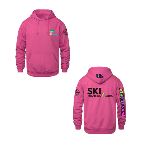 U12 Craigleith Kranjska Gora North Hooded Sweatshirt - Heliconia Pink