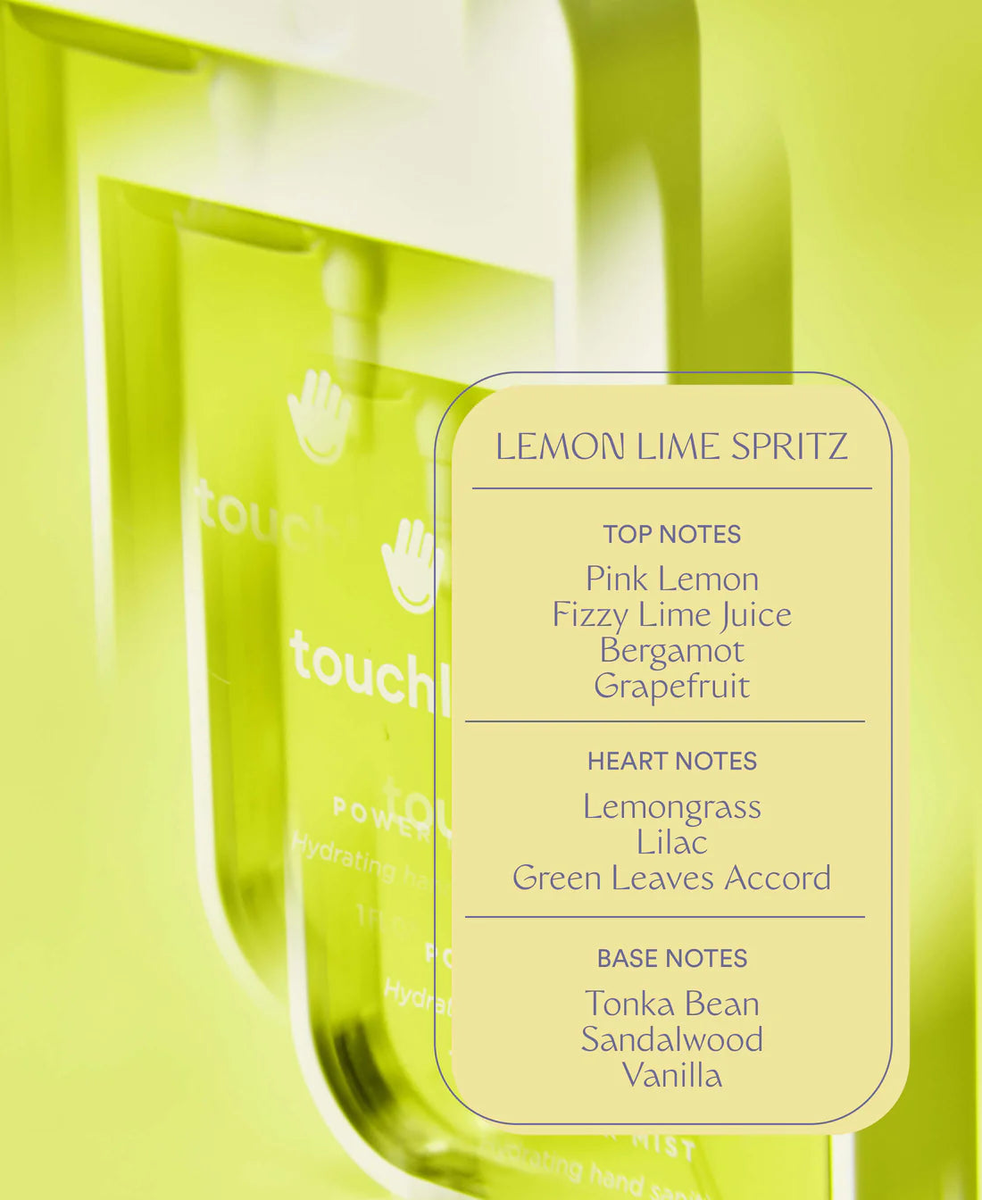 Touchland Power Mist Lemon Lime Spritz - Hydrating hand sanitizer mist - 1 FL OZ (30ml)