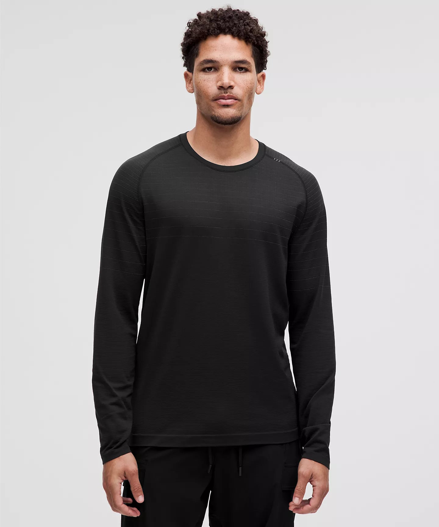 lululemon -  Metal Vent Tech Long-Sleeve Shirt *Glow Stripe - Black / Black