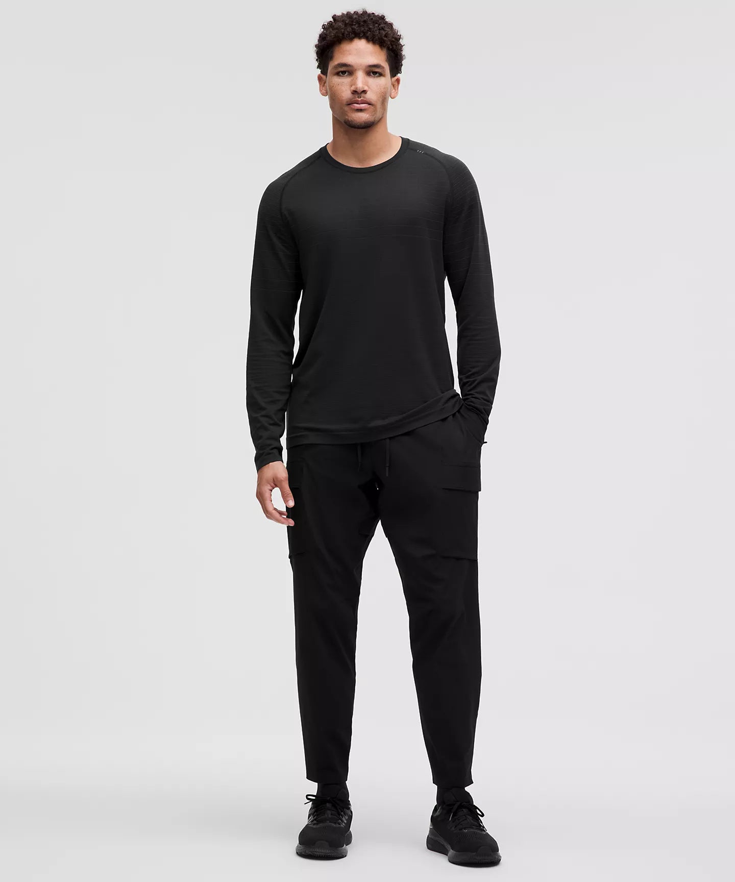 lululemon -  Metal Vent Tech Long-Sleeve Shirt *Glow Stripe - Black / Black