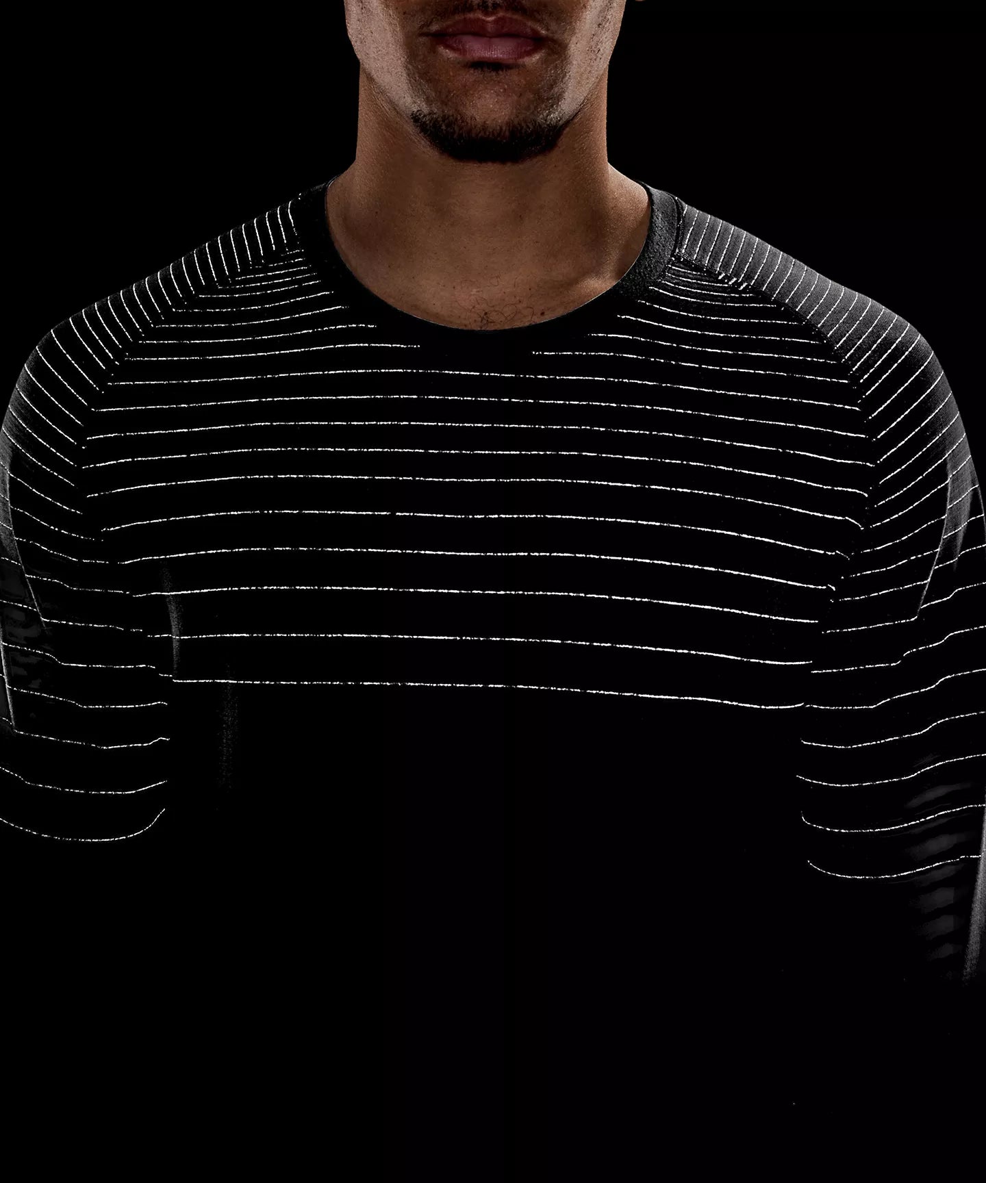 lululemon -  Metal Vent Tech Long-Sleeve Shirt *Glow Stripe - Black / Black