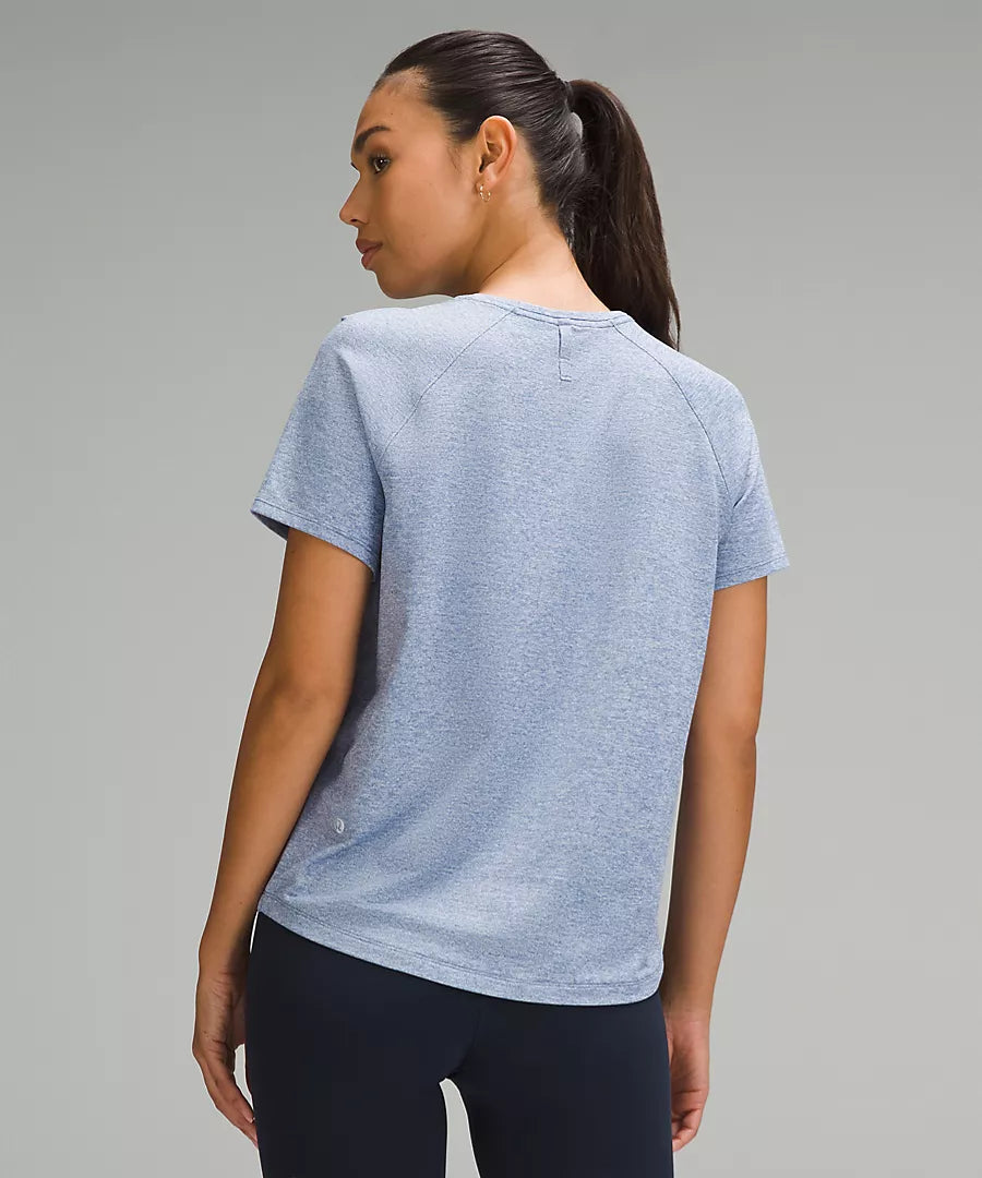 lululemon -  License to Train Classic-Fit T-Shirt - Heathered Oasis Blue