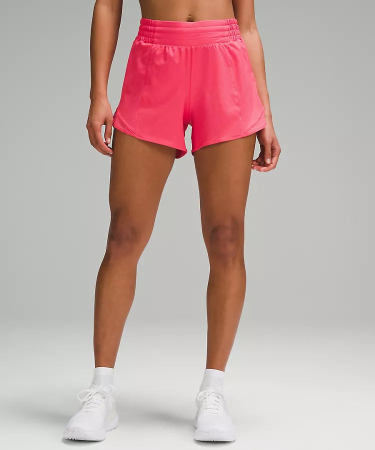 lululemon -  Hotty Hot High-Rise Lined Short 4" - Glaze Pink