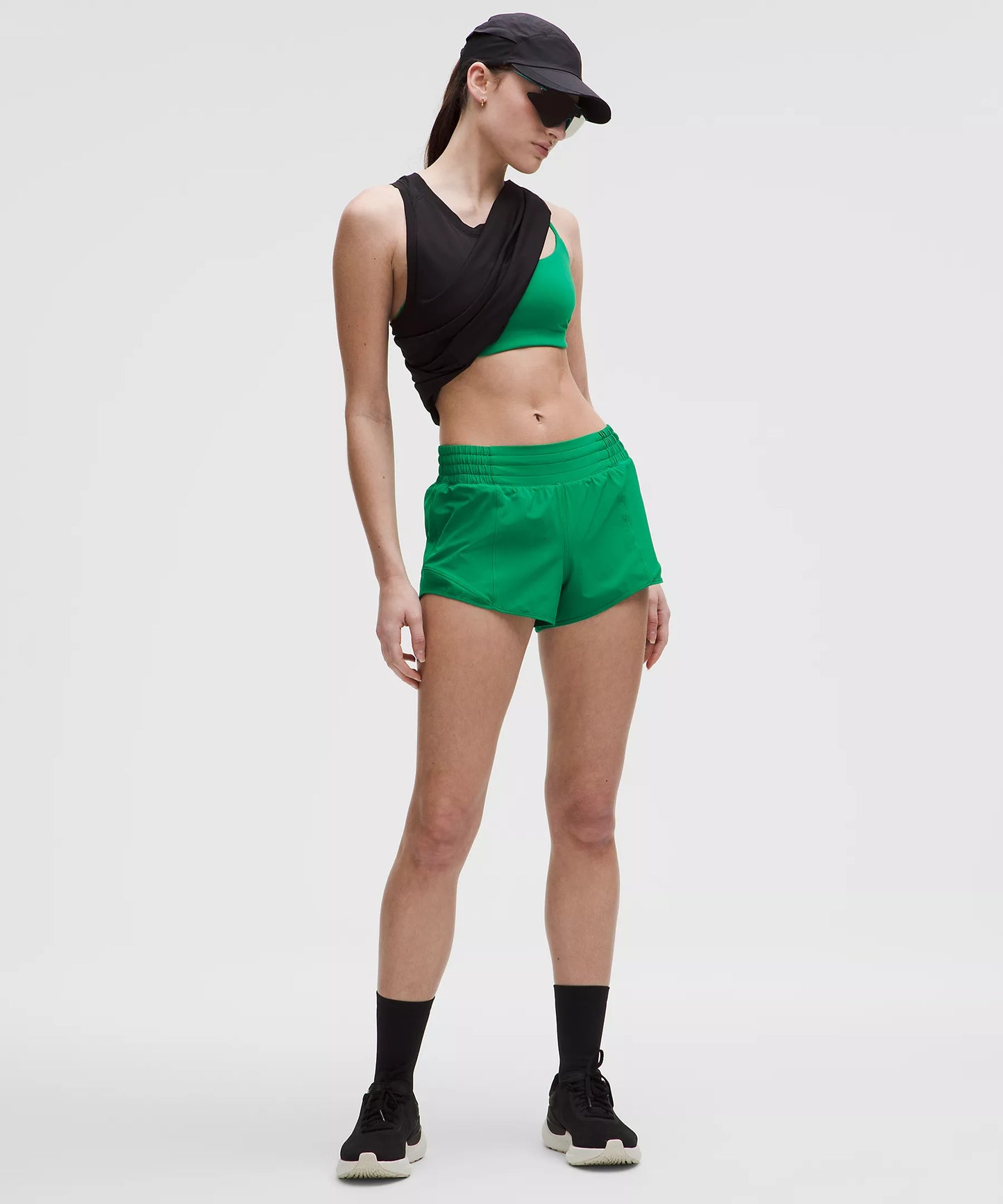 lululemon -  Hotty Hot High-Rise Lined Short 2.5" - Raceway Green