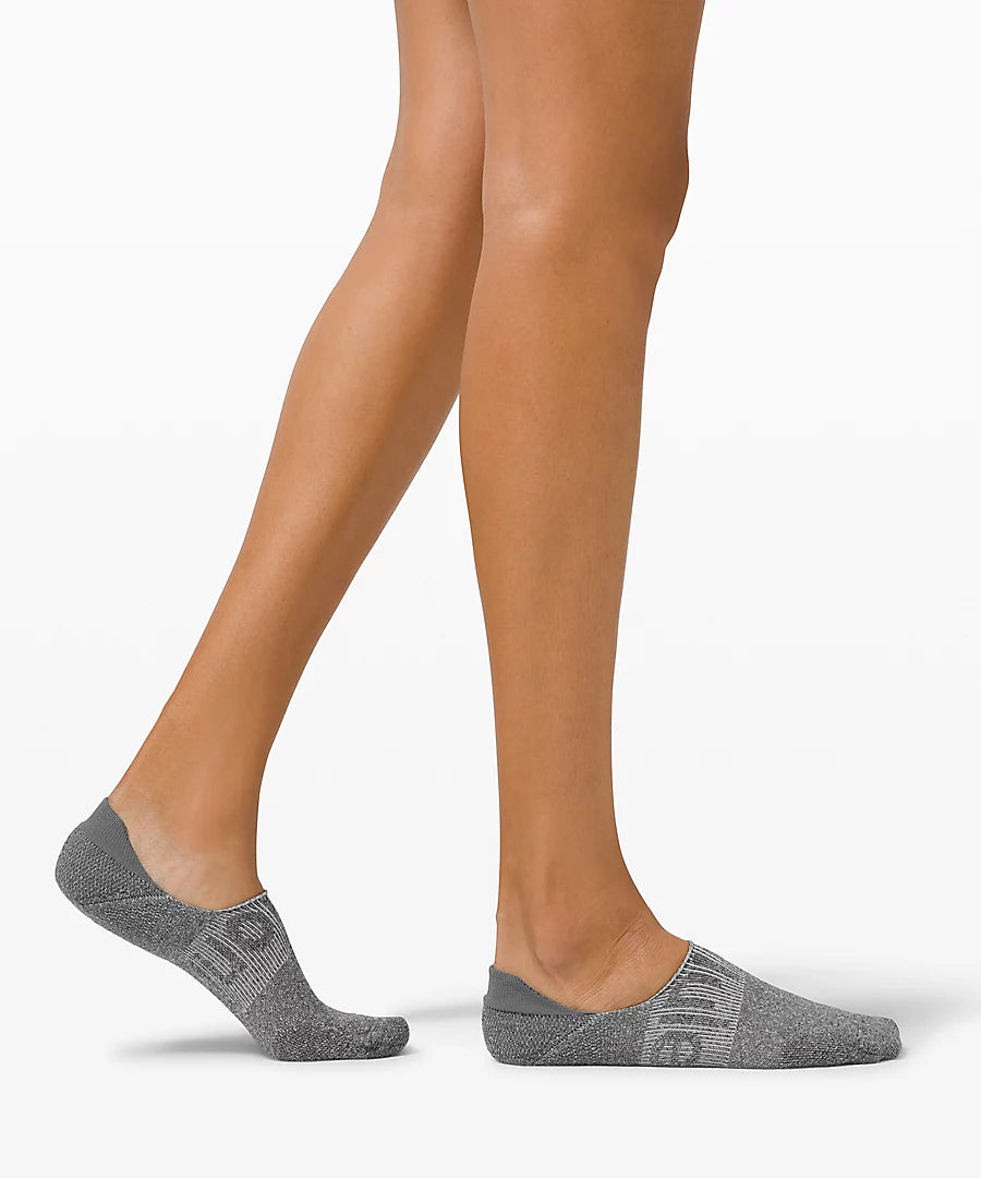 lululemon -  Women's Power Stride No-Show Socks with Active Grip *3 Pack - White/Heather Grey/Black
