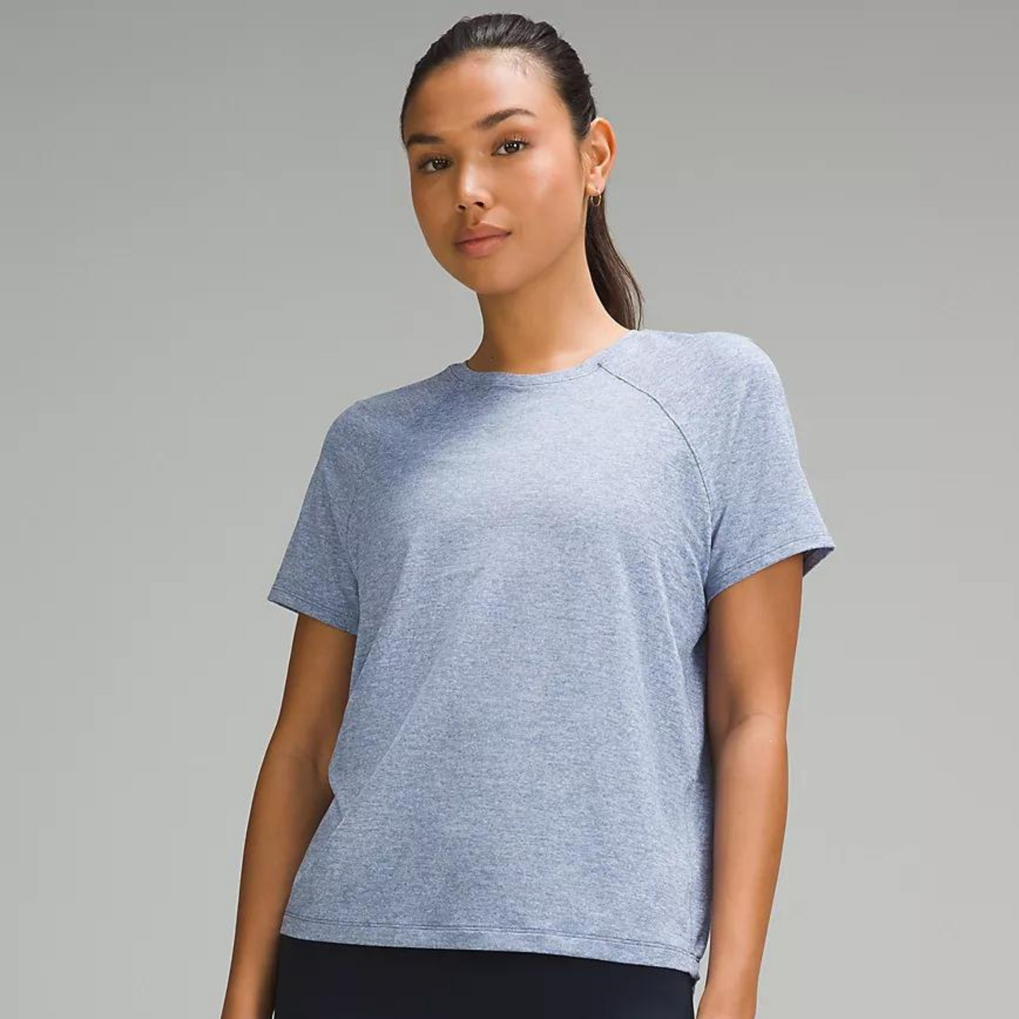 lululemon -  License to Train Classic-Fit T-Shirt - Heathered Oasis Blue