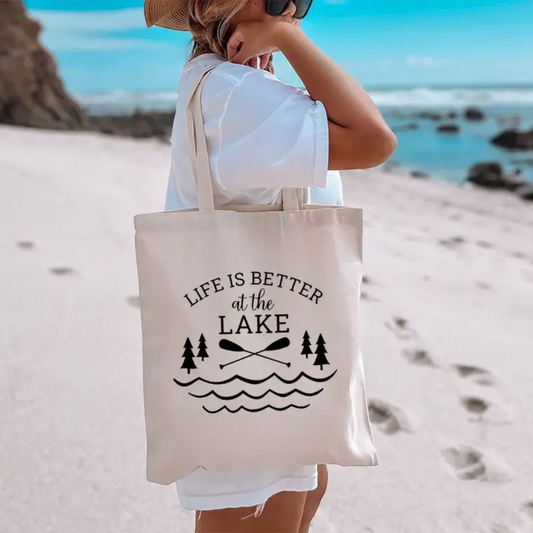 Life is Better at the Lake Canvas Tote