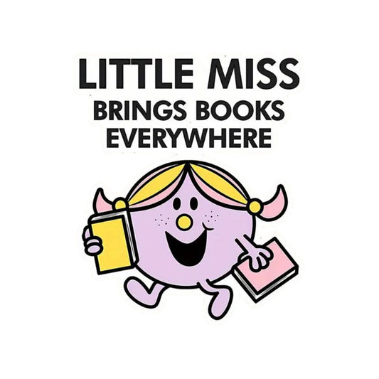 Little Miss Brings Books Everywhere Vinyl Sticker