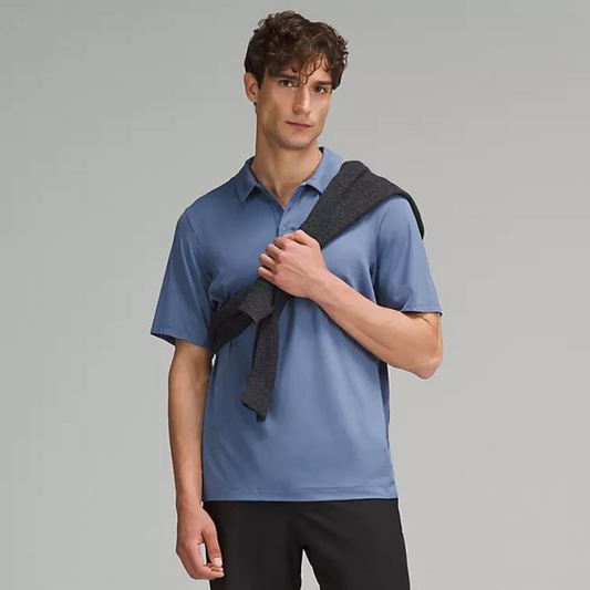 lululemon -  Logo Sport Polo Short Sleeve - Oasis Blue