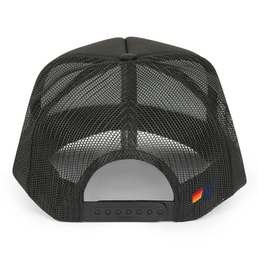 Aviator Nation Adult Mountain Stripe Vintage Low Rise Trucker - Black